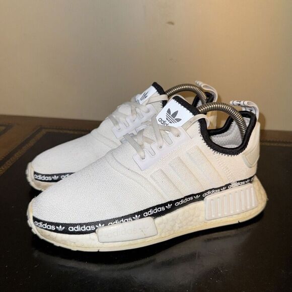 Adidas NMD_R1 White Tape Logo FV7306 Women's Size 5.5 - Picture 3 of 7